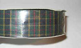 Designer Dispatch Burg/Green/Blk/Gold Plaid 1 3/8" QUALITY Ribbon 5 YRDS