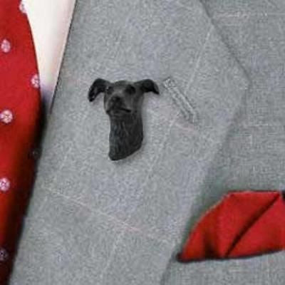 Resin Pin GREYHOUND BRINDLE Dog Head Resin Hat Pin Tietac Pin Jewelry