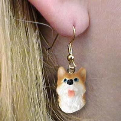 Dangle Style SIBERIAN HUSKY RED Dog Head Resin Earrings Jewelry