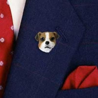 Resin Pin JACK RUSSELL BROWN Dog Head Resin Hat Pin Tietac Pin Jewelry