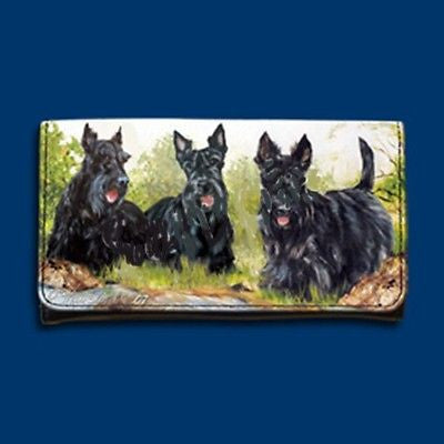Wallet SCOTTISH TERRIER SCOTTIE Dog Breed Tri-fold Wallet Checkbook...Clearance