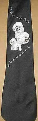 Mens Necktie BICHON FRISE Dog Breed Polyester Tie....Clearance Priced