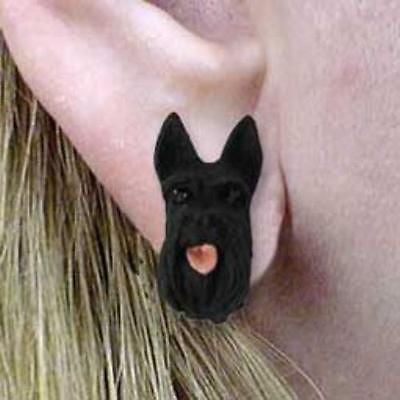 Post Style SCOTTISH TERRIER Resin Dog Head Post Earrings