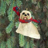 Small Resin LHASA APSO BLONDE Dog Breed Miniature Christmas Ornament