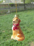 Quality Glass GOLDEN RETRIEVER III Blown Glass Dog Breed Christmas Ornament