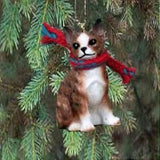 Small Resin CHIHUAHUA BRINDLE Dog Breed Miniature Christmas Ornament
