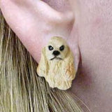 Post Style COCKER SPANIEL BUFF Dog Post Earrings Jewelry...Clearance Priced