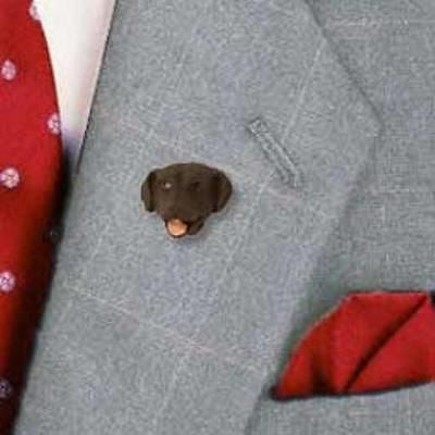 Resin Pin LAB RETRIEVER CHOCOLATE Dog Head Resin Hat Pin Tietac Pin Jewelry