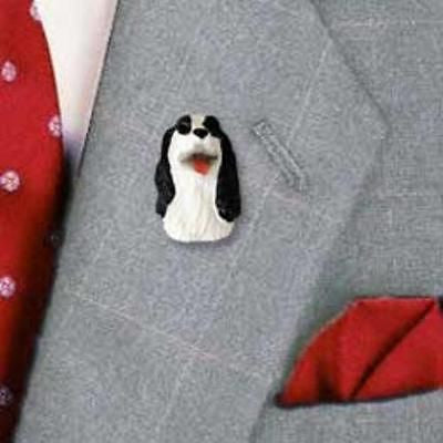 Resin Pin SPRINGER SPANIEL Dog Head Resin Hat Pin Tietac Pin Jewelry