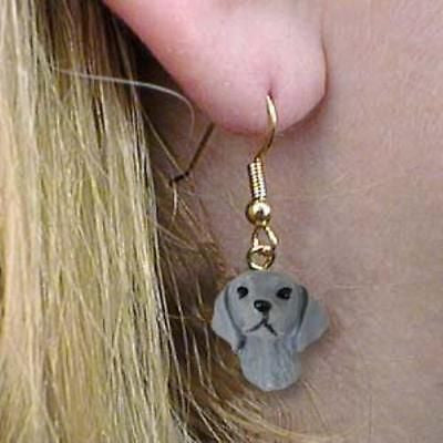 Dangle Style WEIMARANER Dog Head Resin Earrings Jewelry