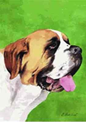 Artwork Garden Flag Saint Bernard Dog Small Outdoor Garden Flag made USA