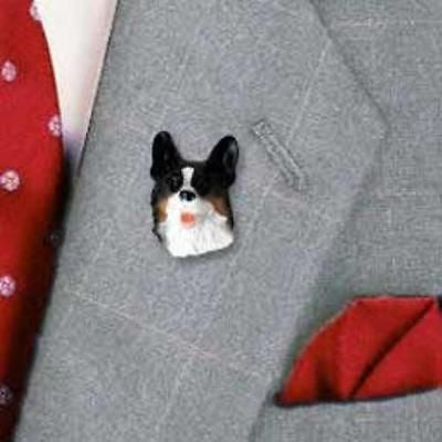 Resin Pin WELSH CORGI TRI Dog Head Resin Hat Pin Tietac Pin Jewelry