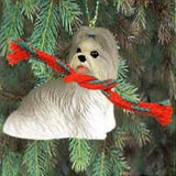 Small Resin SHIH TZU MIXED COLOR Dog Breed Miniature Christmas Ornament