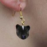 Animal Wildlife SKUNK Head Resin Dangle Earrings...Clearance Priced