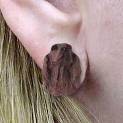 Post Style IRISH SETTER Resin Dog Head Post Earrings