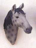 CLEARANCE...Frig Magnet Horse Head DAPPLE GRAY Resin Magnet