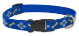 Lupine 3/4" wide DAPPER DOG Adjustable Nylon Dog Collar size 15-25"