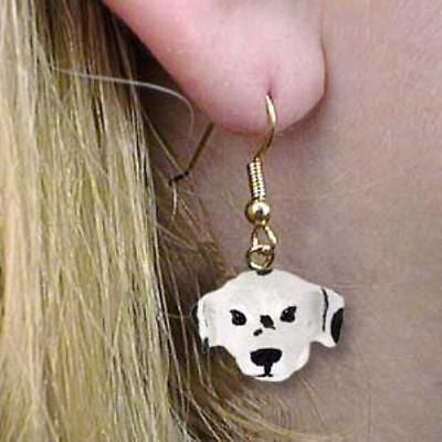 Dangle Style DALMATIAN Dog Head Resin Earrings Jewelry