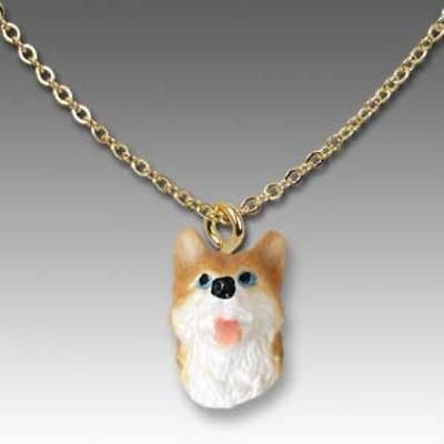 Dog on Chain SIBERIAN HUSKY RED Resin Dog Head Necklace Pendant