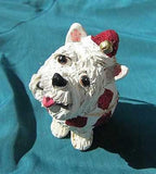Cutie WESTIE WESTHIGHLAND Silly Dog Resin Xmas Ornament...Clearance Priced