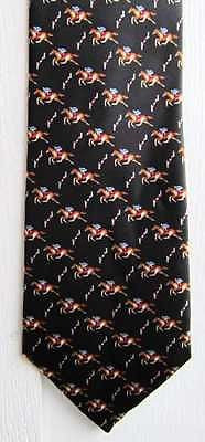 Museum Artifacts HORSE/RIDER Black Color Mens Silk Necktie...Clearance Priced