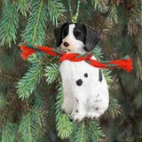 Small Resin BRITTANY LIVER Dog Breed Miniature Christmas Ornament