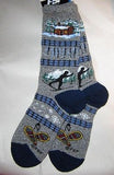 Great Outdoors WINTER CABIN Adult Cushioned Socks size Large 10-13