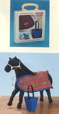 CLEARANCE..Myrtlewood Stable Toy Horse Blanket Halter Bucket Accessory Set