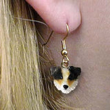 Dangle Style AUSTRALIAN SHEPHERD BLUE Dog Head Resin Earrings Jewelry