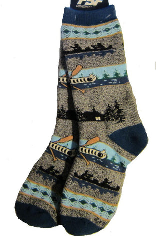 Great Outdoors CANOE RIVER Sportsman Adult Cushioned Socks Medium 6-11