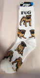 Adult Medium PUG Dog Breed Poses Footwear Dog Socks 6-11