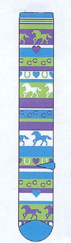 Horse Adult Boot Socks/Kneehighs HORSE PSYCHABRITE size Medium Made in USA