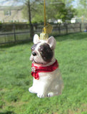 Quality Glass FRENCH BULLDOG Blown Glass Dog Breed Christmas Ornament