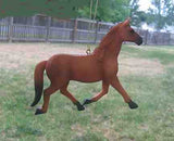 Trotting CHESTNUT HORSE Resin Christmas Ornament...Clearance Priced