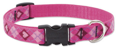 Lupine 3/4" wide PUPPY LOVE Adjustable Nylon Dog Collar size 9-13"
