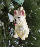 Old World Christmas FRENCH BULLDOG Blown Glass Dog Breed Ornament