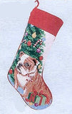 Xmas Stocking ENGLISH BULLDOG Needlepoint Christmas Stocking NIP