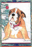 Ten Cards Pack BULLDOG Dog Breed Christmas Cards USA made