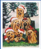 Eight Card Pack YORKSHIRE TERRIER Dog Breed Christmas Cards