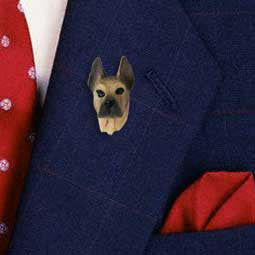 Resin Pin GREAT DANE FAWN Dog Head Resin Hat Pin Tietac Pin Jewelry