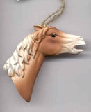 Resin MUSTANG Horse Head Palomino Xmas Ornament...Clearance Priced