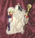 Horse Holiday Santa BLACK HORSE Purple Suit Christmas Treetopper Santa 10"