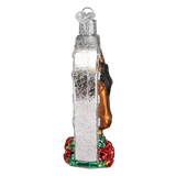 Old World Christmas WHITE HORSE in HORSESHOE Blown Glass Ornament Retired 2019