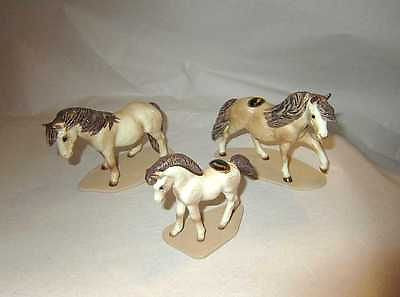 Hagen Renaker HIGHLAND PONY Family Horse Figurines STALLION MARE COLT Retired