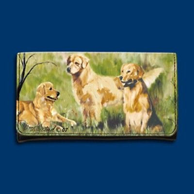 Wallet GOLDEN RETRIEVER Dog Breed Ladies Wallet Checkbook Zippered Coin