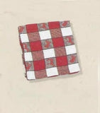 Horsey Kitchen HORSE Design Red Check Cloth Napkins set of 4 CLEARANCE SALE