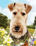 Dog Breed Flag Airedale Terrier Dog Small Size Outdoor Garden Flag