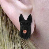 Post Style SCOTTISH TERRIER Resin Dog Head Post Earrings