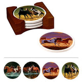 Horsey Kitchen HORSE Running Free Absorbant Coaster Set of 4 CLEARANCE SALE