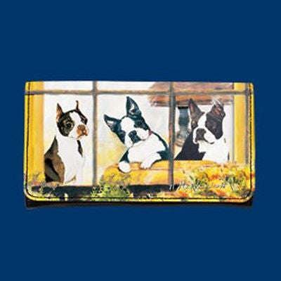 Wallet BOSTON TERRIER Dog Breed Ladies Wallet Checkbook Zippered Coin